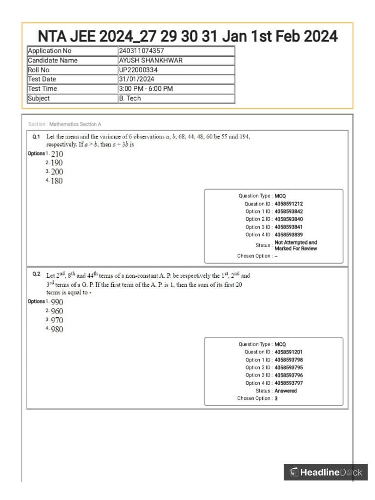 JEE Main 2026 Paper 2 Final Answer Key Released and Downloaded