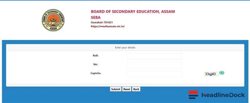 Assam Board HSLC Result 2026: 65.62% Pass Rate with Jyotirmay Das at the Top