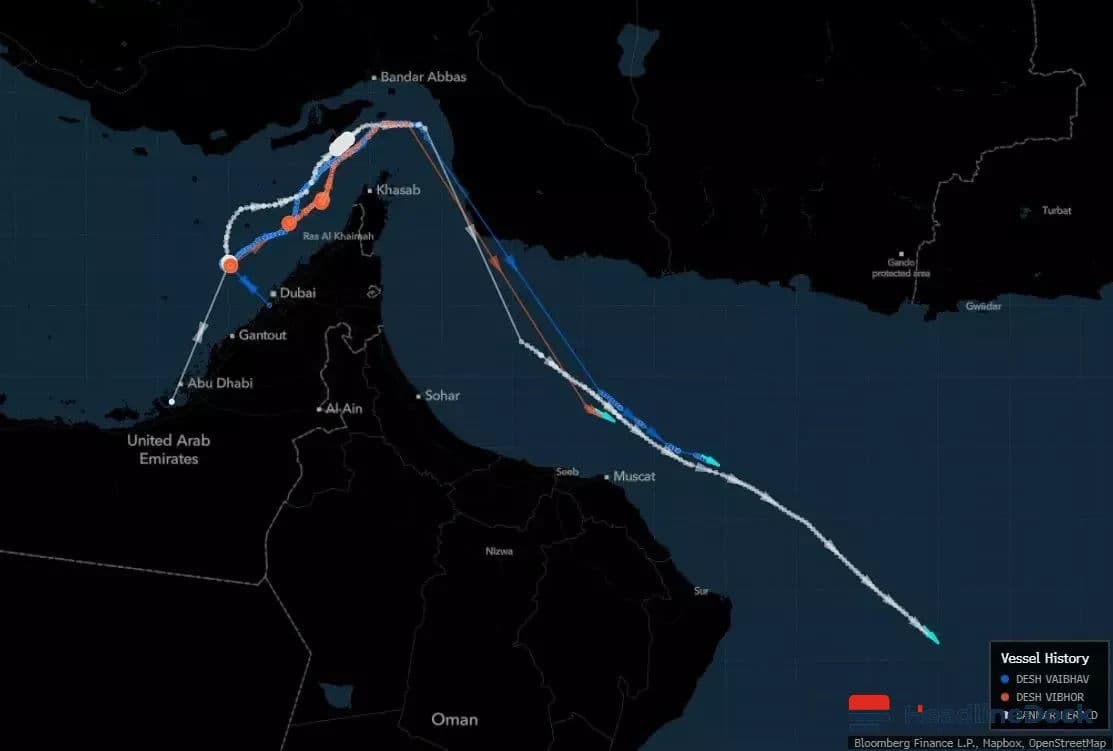 India-Linked Supertankers Resurface in the Gulf of Oman Amid Maritime Tensions
