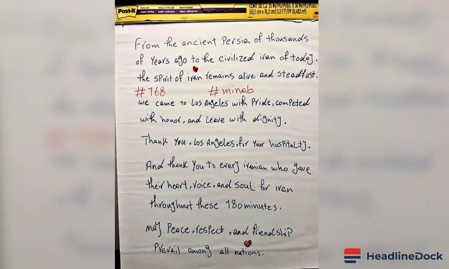 Iran Football Team Leaves Poignant Locker Room Note at 2026 World Cup
