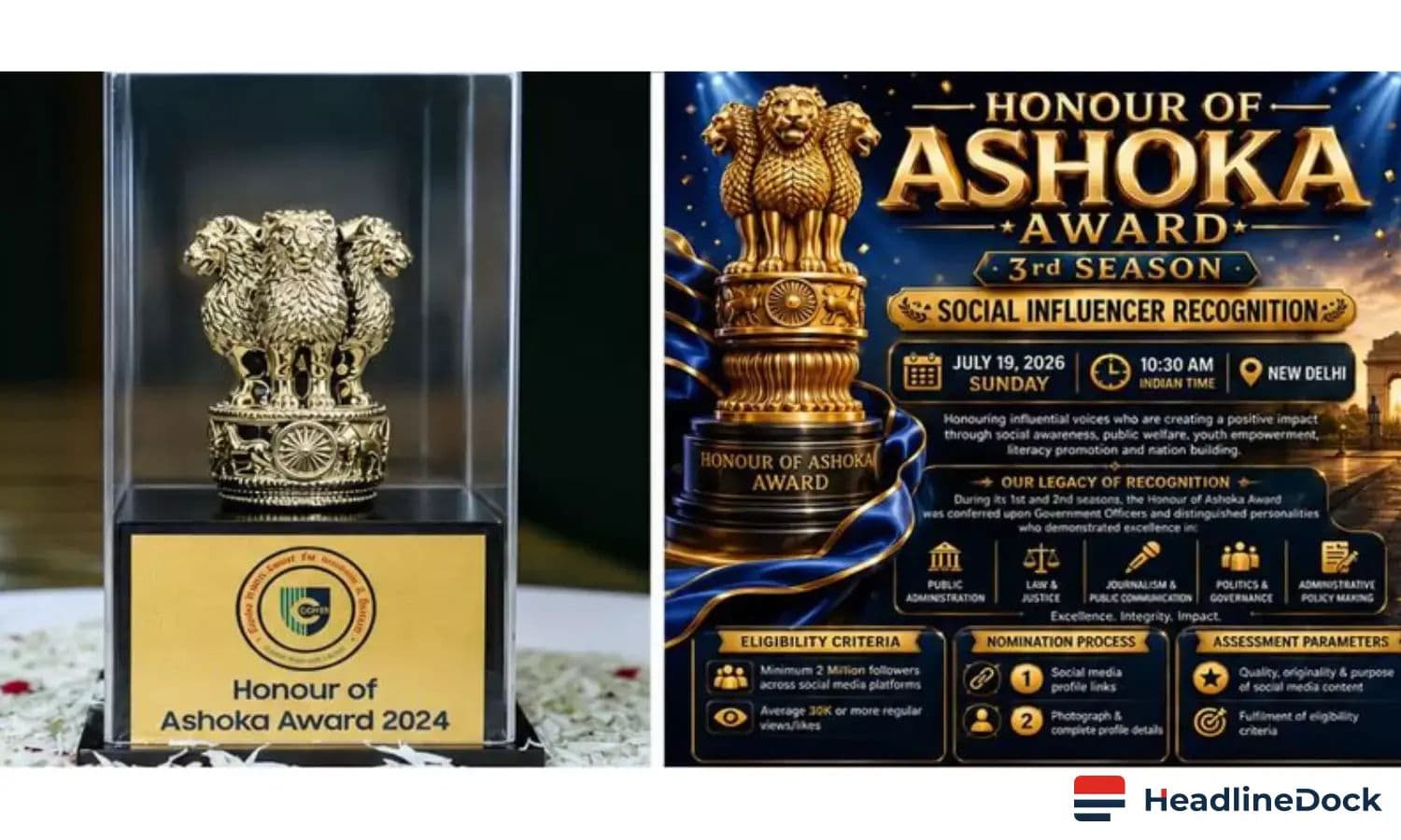 Honour of Ashoka Award 2026 to Recognize Excellence in New Delhi on July 19