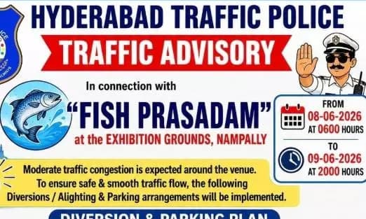 Traffic Management for Annual Fish Prasadam at Nampally