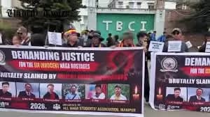 Massive Peace Protest Held In Imphal Demanding Justice For Six Naga Civilians