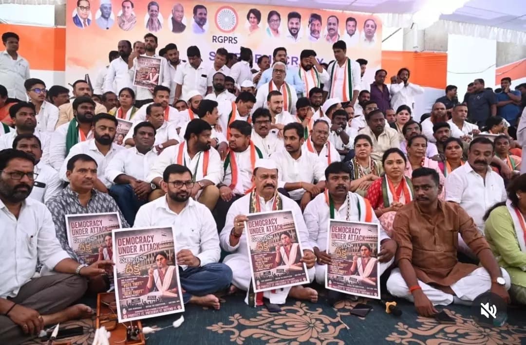 Congress Stages Protest Against ECI Over Rejected Rajya Sabha Nomination in Telangana