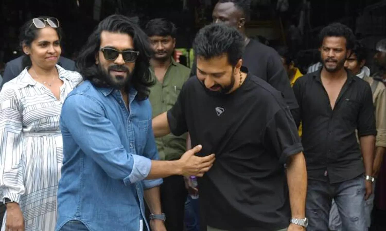 Ram Charan Surprises Chiranjeevi on the ChiruBobby2 Set for Father's Day