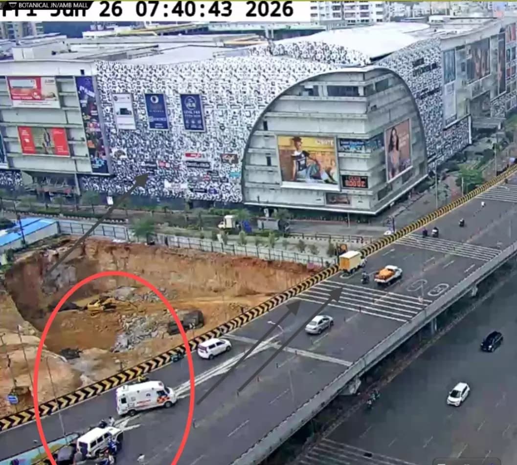 Vehicle Accident on Botanical Garden Flyover Causes Major Traffic Congestion in Hyderabad