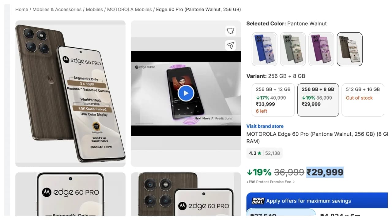 Motorola Edge 60 Pro Gets Massive Price Drop and Exchange Offers