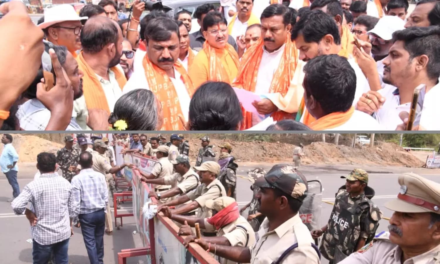 Police Stop BJP Delegation from Visiting Srirampur Coal Mine in Mancherial