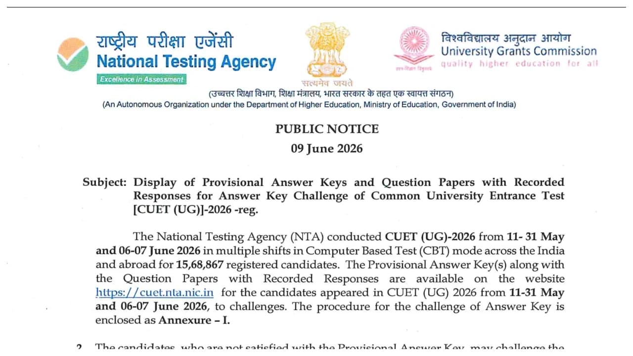NTA CUET UG Result 2026: Official Guide to Checking and Downloading Scorecards